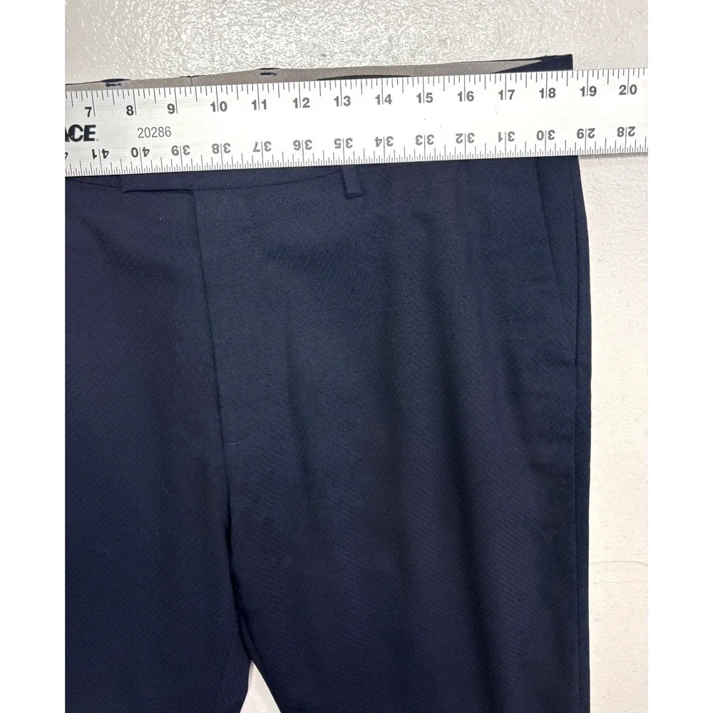 Banana Republic 36x32 Navy Blue‎ Wool Dress Pants Modern Slim Fit Trouser